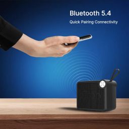 pTron Funk Rap 10W Mini Bluetooth Speaker with Pristine Sound, 8 Hours Playtime, Multi-Playback Modes-BT5.4/TF Card/USB, Front Metal Grill, Type-C Fast Charging, Multi-function Control Buttons (Black) image 5