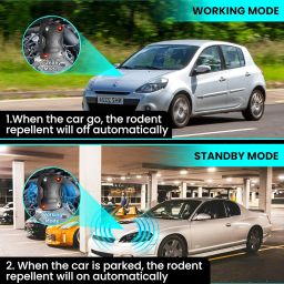 MAK7 Ultrasonic Car Rat Repeller with Digital Display | Underhood Rat Repellent for car with Flashing LED Lights, Alarm, 3 Power Supply Modes, Auto Shut-Off | Black| image 5