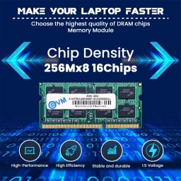 EVM 8GB DDR3 Laptop RAM 1600MHz So-DIMM Memory - High-Speed Performance, Low Voltage Requirement - 10 Year Warranty (EVMT8G1600S86P) image 2