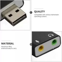 MaK World® USB External Stereo Sound Card 3.5mm Headset and Microphone Jack for Windows, Mac, Linux, Laptop, PC, PS4, PS5, MacBook Pro (Multicolor) image 3
