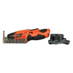 BLACK+DECKER KC4815 4.8V 200 RPM Cordless Screwdriver Set Ni-Cd (Nickel-Cadmium) with LED Worklight, 15-pieces Screw Bits Set & Adjustable Torque for Home & DIY Use, 1 Year Warranty, ORANGE & BLACK image 4
