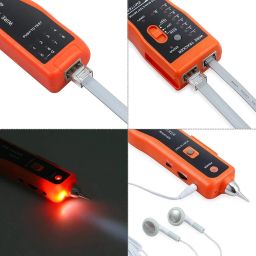 BOOGIIO Wire Tester RJ45 RJ11 Cable Tracker Line Finder Multifunction Wire Tracker Ethernet LAN Network Cat5 Cat6 with Earphone for Cable Collation, Network Maintenance Collation, Telephone Line Test image 2