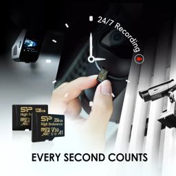 Silicon Power 128GB High Endurance microSDXC UHS-I Micro SD Card with Adapter, Optimized for Dash Cameras, Class 10 U3 V30 A1 MicroSD Memory Card image 2
