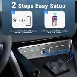 OTTOCAST CarPlay Wireless Adapter, U2-AIR Dongle for Factory Wired CarPlay Cars (Model Year: 2016 to 2024), Dongle for Apple Car Play Convert Wired to Wireless, Support Online Update Plug & Play image 2