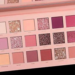 FAIRY FIRST® Fairyfirst 18 Color Eyeshadow Palette With Mirror - Include Matte Shimmer & Glitter Blending, Natural Nudes Velvet image 1