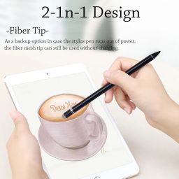 Stylus Pen for iPad, DOGAIN Active Pencil for Touchscreen with Dual Touch Function, Active Digital Fine Point Pen Compatible with Apple iPad/Pro/Air/Mini/iPhone/Samsung//iOS/Android and More - Black image 2