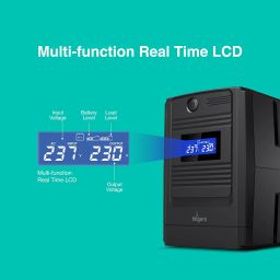FINGERS FR-1250LCD Line Interactive UPS (High Power Capacity 1200 VA / 720 W, 33% Faster Recharge, Multi-Function Real-time LCD Display) image 2