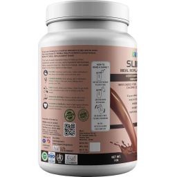 Slim Shake Protein Powder - Meal Replacement Shake For Weight Control & Management | Sugar Free, Fiber, Digestive Enzymes, Vitamins & Minerals (COMBO CHOCOLATE + RASMALAI, 2KG) image 2