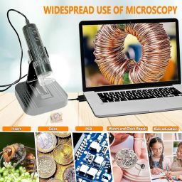 Tobo USB Digital Microscope, 50X-1000X Magnifying Coin Microscope Portablel Handheld Pocket Microscope,8 LED Lights Adjustable, HD Microscope Camera, PC View, Microscope for Adults & Kids - Black TD-1051IM image 3