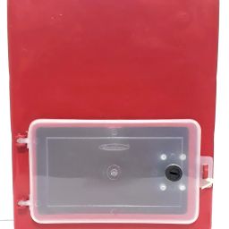 The Game Begins Gate Plastic Fixing Opening Door at Back Type Letter Box for Home and Office Comes with Lock and Key, Red image 2