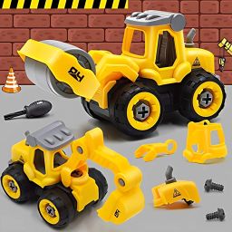 Storio Mechanical DIY Construction Engineering Car Toy Set of 4 | Kids STEM Sand Toys for Toddlers Age 3-5, Building Sandbox Toys Truck, Birthday Gifts for Boys 2 3 4 5 6 Year Old - Set of 4 image 4