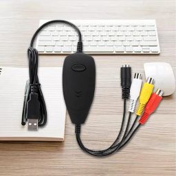 Audio Capture Card, USB 2.0 Interface USB Audio Card Grabber Convenient Practical AV SV Port for Network Video for Web Conferencing image 2