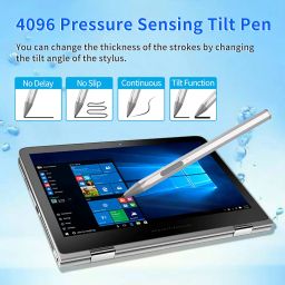 Stylus Pen for HP Envy X360 Pavilion X360 Specter X360 Spectre X2 Envy X2 Rechargeable MPP 2.0 Tilt Active Pen with 4096 Pressure Sensitivity, Palm Rejection, Magnetic Attachment Function, Silver image 3