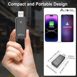 AUTOFRILL 2 in 1 Wireless Carplay & Android Auto Adapter Converts Wired to Wireless Dongle for Car | Quick Connection & Auto Reconnect | Bluetooth 5.3 & 5.8Ghz WiFi | Easy to Setup iOS & Android image 3