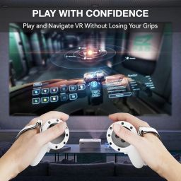 Careflection VR Controller Grips Cover for Meta Quest 3 Accessories, Silicone Controller Protector for Oculus Quest3 Controllers Grips, Soft Grips Skin with Adjustable Strap (White) image 5
