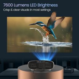 Portronics Beem 530 Smart LED Projector,1080p Full HD,7600 Lumens,Bluetooth & Wi-Fi, Auto Keystone,15W Speaker,Android Based Interface, Wireless Screen Mirroring(White) image 3
