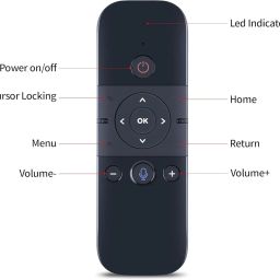 Tobo M8 2.4G Smart TV Wireless Keyboard Fly Mouse with Voice Search M8 Multifunctional Remote Control for Android TV Box/Projector/HTPC/All-in-one PC/TV TD-1288WA image 4