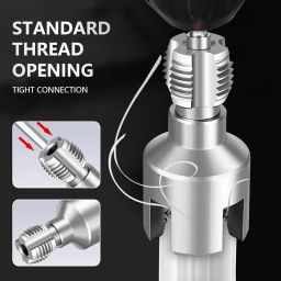 UpToDateTools Integrated Internal & External Pipe Threading Tool, Pipe Thread Cutting Tool, Electric Drill Compatible PVC Pipe Threader Kit, for Plastic PPR Pipe 3/4" image 1