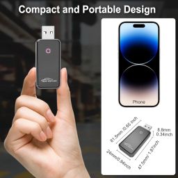 Wireless Carplay Adapter Converts Wired to Wireless Carplay Dongle for Wireless Control Plug & Play Carplay, Fit for iPhone iOS 10+ & Android 10+ Black (Carplay+Android Auto) image 3