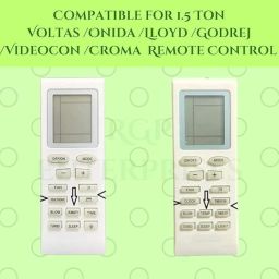 Universal AC Remote Control Compatible with Voltaas, onidaa, Llooyd, Godraj, Videocon, and Croma Supports 1.5 Ton Split & Window AC Units Easy-to-Use Replacement Remote (Pack of 1) image 1
