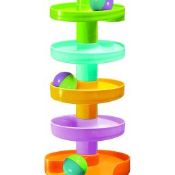 toymate Baby Spiral Fun-A Roll Ball Toy With 6 Layer Ball Drop Tower Run With Roll Swirling Ramps For Baby And Toddler Educational Development Toy Set, Multi color image 3
