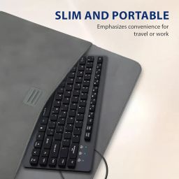 BESTOR Clickmini Wired Mini Keyboard with 82 Keys, USB Plug & Play, Spill Resistant Design, Lightweight & Portable, Including Function Keys & Rupee Key, Compatible with Computer and Laptop (Black) image 1