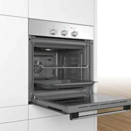 Bosch Serie | 2 60 Cm 66 Ltr Built-In Oven With 3D Hotair: Achieve Perfect Baking And Roasting Results On Up To Three Levels Simultaneously (HBF011BR0Z), Black image 2