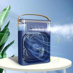 Drumstone [𝟏𝟓 𝐘𝐄𝐀𝐑𝐒 𝐖𝐀𝐑𝐑𝐀𝐍𝐓𝐘] 3 Speed Portable Air Cooler – 3-in-1 Mini Evaporative Humidifier with Water Spray, LED Colors, Timer, and Spray Modes for Home & Office_Multicolor image 1