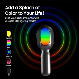 Portronics Dash 2 Wireless Bluetooth Karaoke Mic with 10W Speaker,Upto 10 Hour Playtime, Dynamic RGB Lights, Music Recording, Duet Singing, Mini Karaoke Machine for Car Travel, Fast Charging image 5