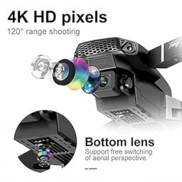 MEGAWISE Foldable Remote Control Drone with Camera HD Wide Angle Lens Optical Flow Positioning with 1800Mah Battery WiFi FPV 4-Axis Camera with Dual Flash Lights (MultiColor) image 2