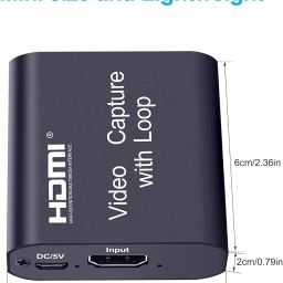 Tobo Video Capture Card, 4K HDMI to USB 3.0 Video Capture Device with Loop Out, HD 60fps Game Capture Cards for PS3, PS4, Xbox, DSLR, Switch, Streaming, Teaching, Live Broadcasting-(TD-818HVC) image 1