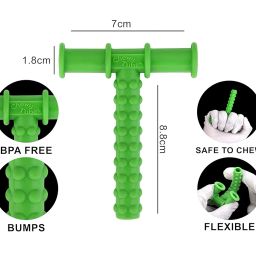 MJ Talk tools Chewy Tube T-Tube & Autism Baby Eating Problem and Speech Delay Tools by Mj Talk Tools, 1 Count, Green (Green-3) image 1