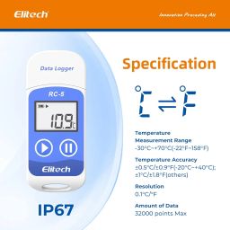 Elitech RC-5 Plastic 32000 Points High Accuracy USB Temperature Data Logger Recorder image 2