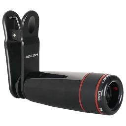 Adcom Telephoto 8X Mobile Phone Camera Lens - Compatible with All iPhone & Android Smartphones (Black) image 1