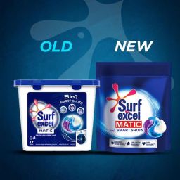 Surf Excel Matic 3 In 1 Smart Shots 17 Pcs, Laundry Detergent Tablets Pods For Tough Stain Removal In Front Load & Top Load Washing Machines, Fragrance + Care image 2