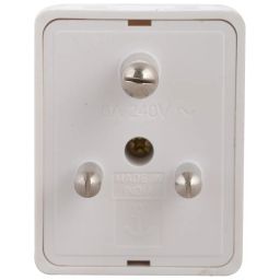 Anchor by Panasonic Deluxe 6A 3 Pin Multiplug adapter with Universal Socket | 3 Pin Multi Plug Socket (White, 3155-Pk1) image 2
