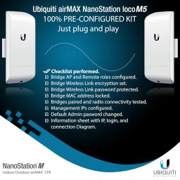 Pre-Configuring as Point-to-Point Applied to a Bundle 2-Set paired Nanostation LocoM5 (Ubiquiti) image 5