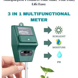 Alfa Mart New 3 in 1 Soil testing meter Soil Ph meter Soil Moisture Sensor Solar Light Meter for Agriculture & Solar Light Meter, Moisture Meter for Garden Farm Lawn Plants, Acidity Moisture Sunlight Intensity Tester image 2