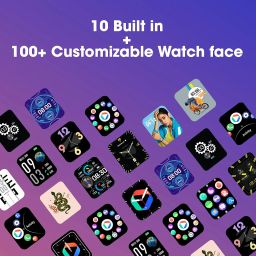 Zebronics DRIP Smart Watch with Bluetooth Calling, 4.3cm (1.69"), 10 Built-in & 100+ Watch Faces, 100+ Sport Modes, 4 Built-in Games, Voice Assistant, 8 Menu UI, Fitness Health & Sleep Tracker (Blue) image 3