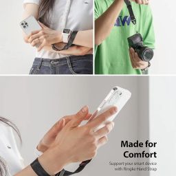 Ringke Hand Strap Designed for Cell Phone Cases, Keys, Cameras & ID QuikCatch Lanyard Adjustable String - Black image 5