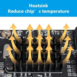 SaiRetail.Com 4 Port SATA 3.0 PCIe Card with 4 SATA Cables and Low Profile Bracket Support for 4 Devices image 4