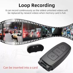 TECHNOVIEW Wired Key Chain 1080p Full Hd Camera with Audio and Video Recording for Home Office Meeting, Motion Detection, Upto120 Minutes Working Time with Single Charge - Black image 3