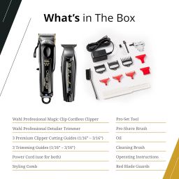Wahl Professional Men | 5-Star Series Cordless Barber Combo | Includes 5-Star Black Magic Clip & 5-Star Black Detailer Li image 4