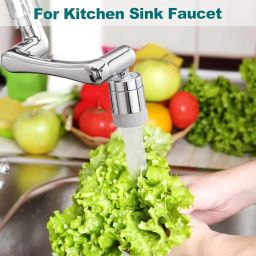 SHUTTLE ART 1pc 1080° Universal Plastic Rotation Faucet Extender, Large-Angle Rotating Robotic Arm Water Nozzle Faucet Adaptor, Non-Splashing Water Faucets Fitter, for Face, Eye image 2