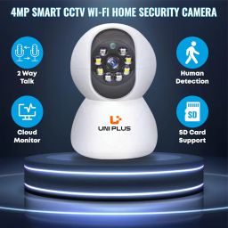 Alpha 4MP Wi-Fi Smart Home Security Camera | 360° View, Night Vision, Pan & Tilt, 2-Way Audio, Motion Detection, SD Card Support, Alexa Compatible – UP-4M PT-CC image 2