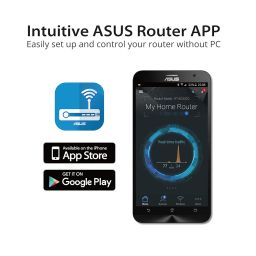 Asus Ax3000 Dual Band WiFi 6 (802.11Ax) 2402 Mbps Router Supporting Mu-Mimo & Ofdma Technology, with Aiprotection Pro Network Security, Compatible with Aimesh WiFi System, Black(2402 Mbps) image 3