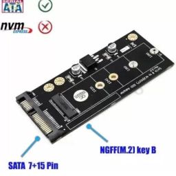 Pi+® (PiPlus®) SATA 3.0 22-pin SATA to M.2 SSD M2 Expansion Board for B Key/(B+M) Key SATA Signal M.2 NGFF SSD 2242/2260/2280 (for Laptop, Computer, Black) (NOT Suitable for NVME M.2 SSD) image 2