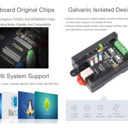 waveshare USB to RS485/422 Converter Onboard FT232RL and SP485EEN Chip, Galvanic Isolated Converter with Multiple Protection, Support Win11/10/8.1/8/7/XP, Mac, Linux, Android, Wince, etc image 2