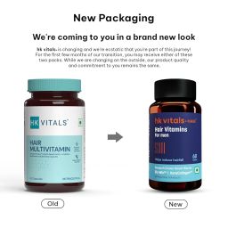 HealthKart hk vitals Hair Vitamin with DHT Blockers (60 Capsules) | Omega & Biotin, Supports Keratin Synthesis & Helps Reduce Hair Fall image 1