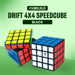 Cubelelo Drift 4x4 (Black) | Challenging Brain Teaser Puzzle Toy for Beginners and Advanced Players | Fast Speed Cube Optimized for Smooth Spinning (Multicolour) image 1